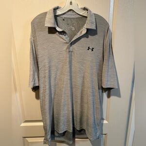 Gray Under Armour Golf Polo